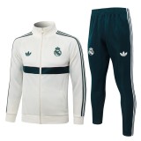 Mens Real Madrid Jacket + Pants Training Suit Beige 2026/27
