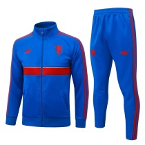 Mens Manchester United Jacket + Pants Training Suit Blue 2026/27