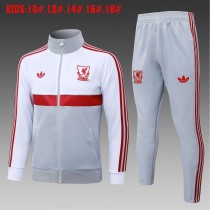 Kids Liverpool Jacket + Pants Training Suit White-Grey 2026/27