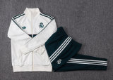 Kids Real Madrid Jacket + Pants Training Suit Beige 2026/27
