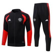Mens Manchester United Jacket + Pants Training Suit Black II 2026/27