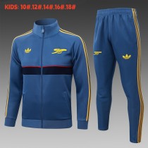 Kids Arsenal Jacket + Pants Training Suit  Greyish Blue 2026/27