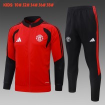 Kids Manchester United Jacket + Pants Training Suit Red 2026/27