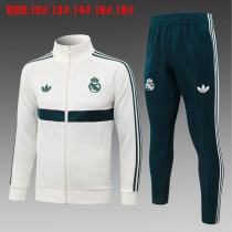 Kids Real Madrid Jacket + Pants Training Suit Beige 2026/27
