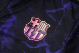 Mens Barcelona Jacket + Pants Training Suit Black - Purple 2026/27