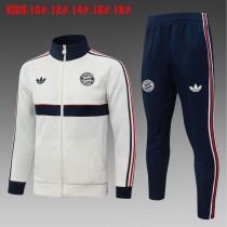 Kids Bayern Munich Jacket + Pants Training Suit  Beige 2026/27