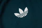 Mens Real Madrid Jacket + Pants Training Suit Dark Green 2026/27