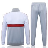 Mens Liverpool Jacket + Pants Training Suit White - Grey 2026/27