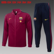 Kids Barcelona Jacket + Pants Training Suit Burgundy 2026/27