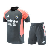 Mens Real Madrid Short Training Suit Grey 2026/27