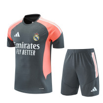 Mens Real Madrid Short Training Suit Grey 2026/27