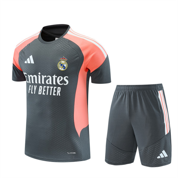 Mens Real Madrid Short Training Suit Grey 2026/27