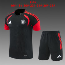 Kids Manchester United Short Training Suit Black 2026/27