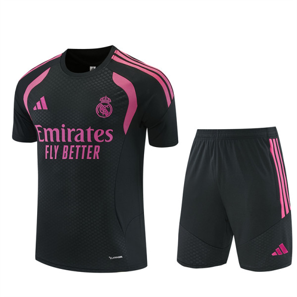 Mens Real Madrid Short Training Suit Black 2026/27