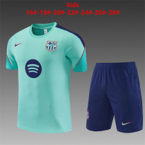 Kids Barcelona Short Training Suit Aqua 2026/27