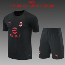 Kids AC Milan Short Training Suit Black 2026/27