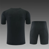Kids Real Madrid Short Training Suit Black 2026/27