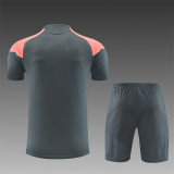 Kids Real Madrid Short Training Suit Grey 2026/27