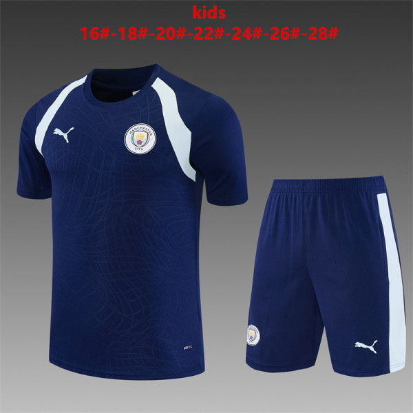 Kids Manchester City Short Training Suit Royal 2026/27