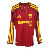 Mens Roma Home Authentic Jersey Long Sleeve 2026/27 - Match