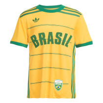 Mens Brazil Camisa Originals Brasil COB ​Retro Yellow ​Jersey 1984