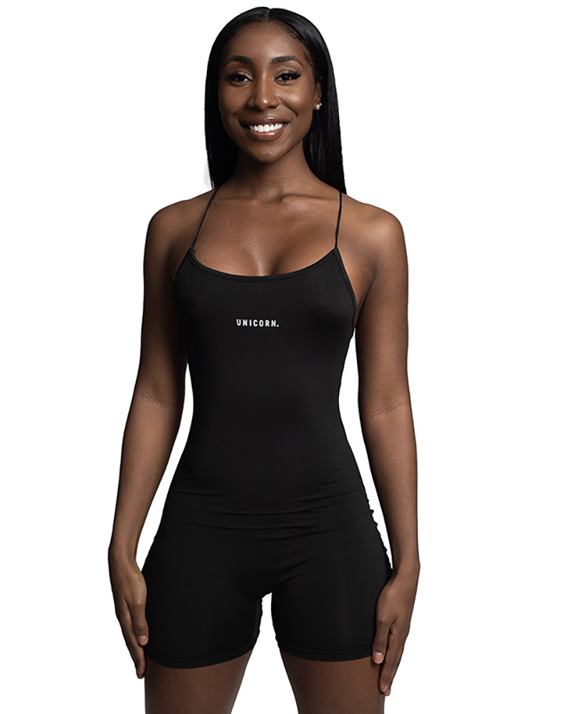 black long sleeve jumpsuit shorts