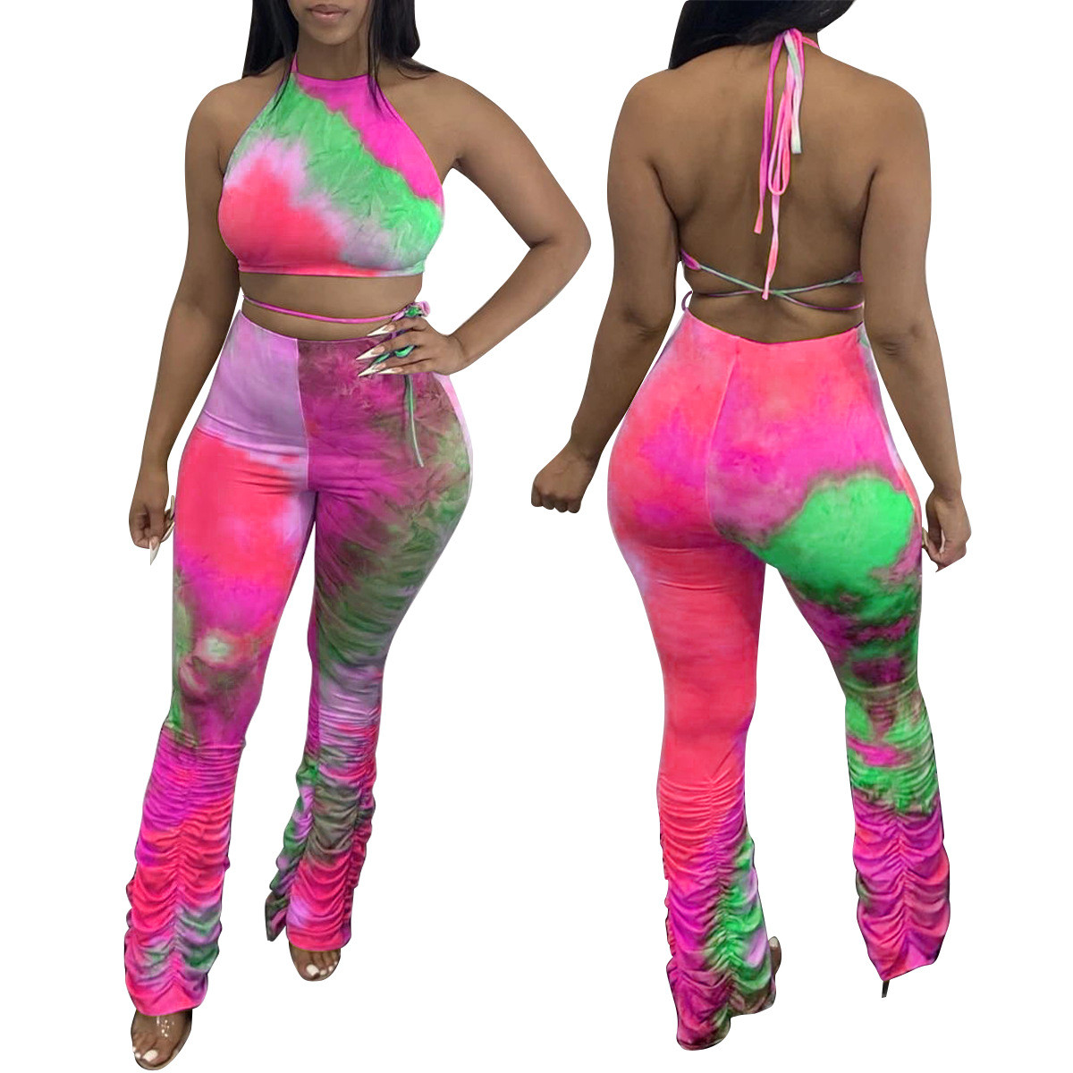 tie dye two piece set sweats