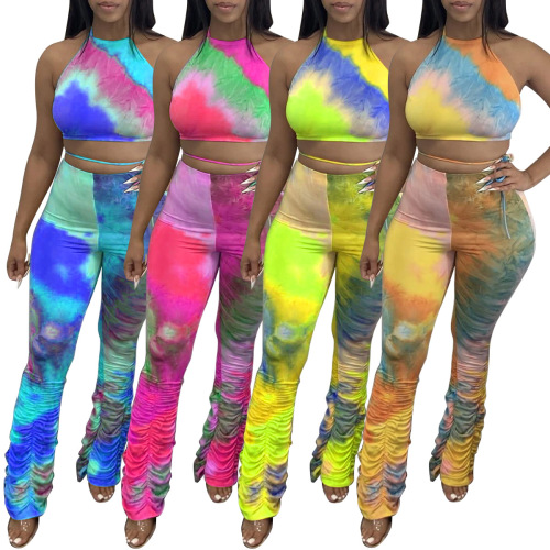 Tie Dye Printed Two Piece Sets
