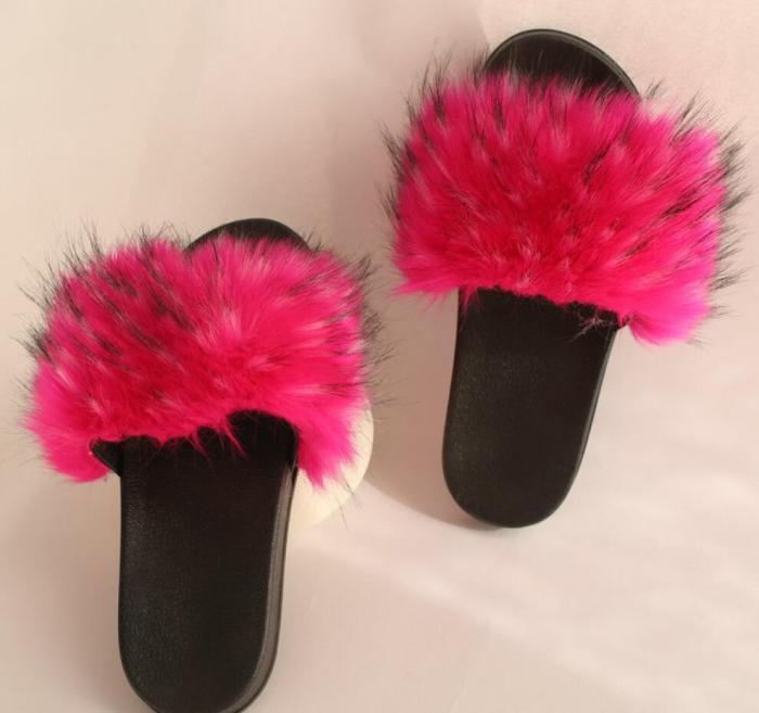 Fashion Summer Fur Slippers