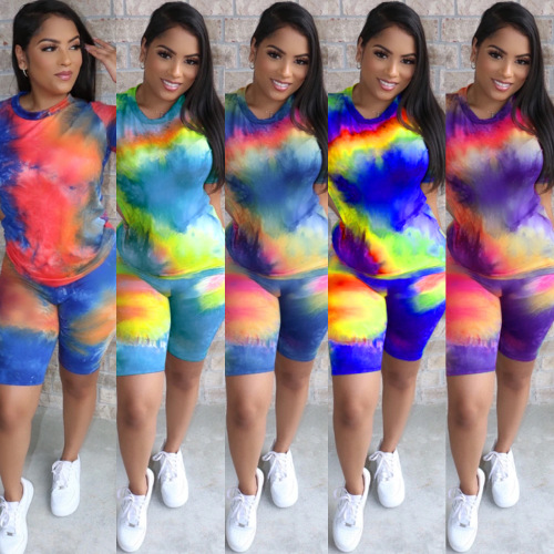 Tie-Dye  Casual Sports Home Two-Piece Set