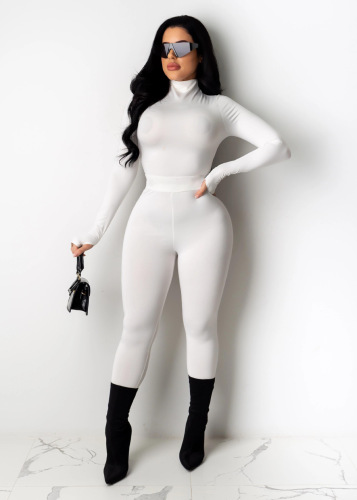 Autumn/Winter Style Sexy Solid Color Tight Long Sleeve Suit