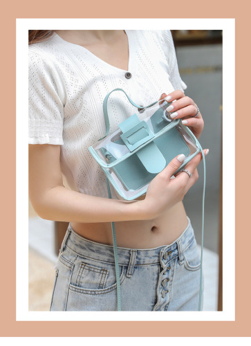 New Cute Transparent Jelly Small Square Bag