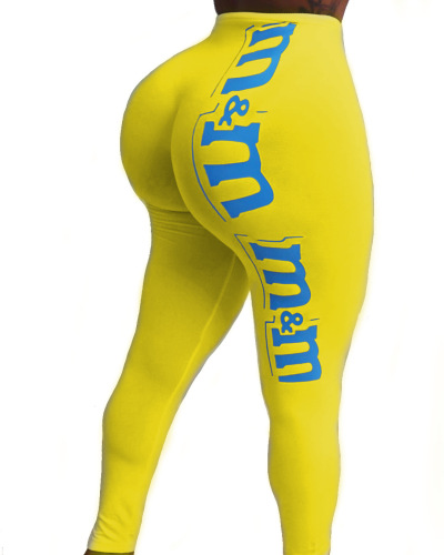 Sexy Tight Graphic Print Yoga Pants