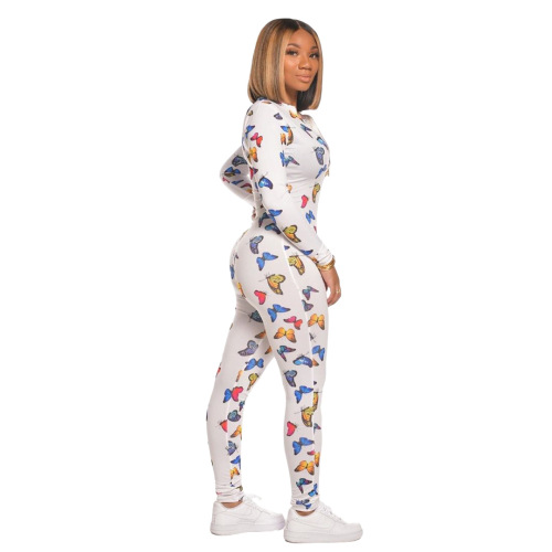 Casual Fashion Butterfly Printed Jumpsuit