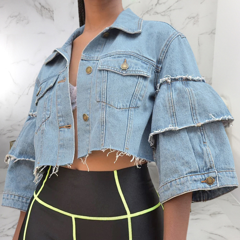 Sexy Fashion Short Jean Jacket