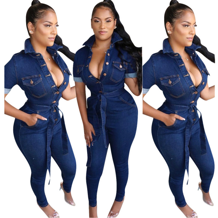 Fashion Casual Sexy Jean Jumpsuit