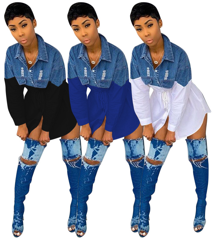 Denim Shirt Slim Fit Dress