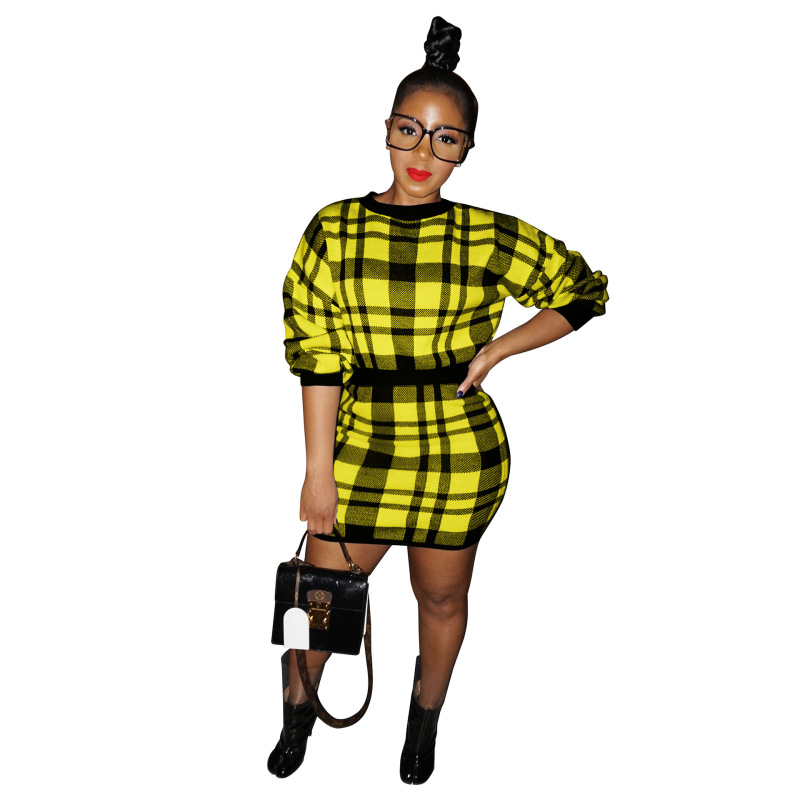 New Sexy Grid Two Piece Set