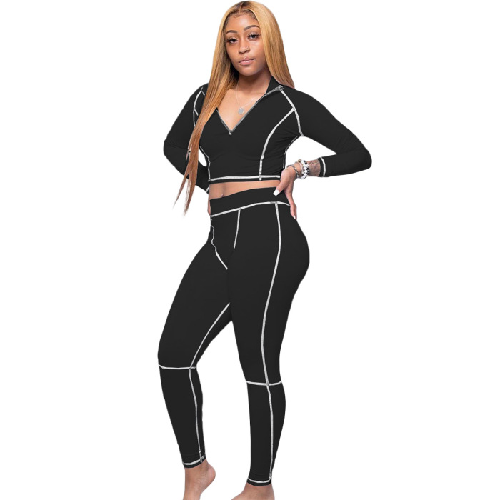 Long-Sleeved Sport Casual Two-Piece Set