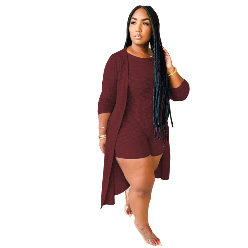 Long Sleeve Solid Color Two Piece Set