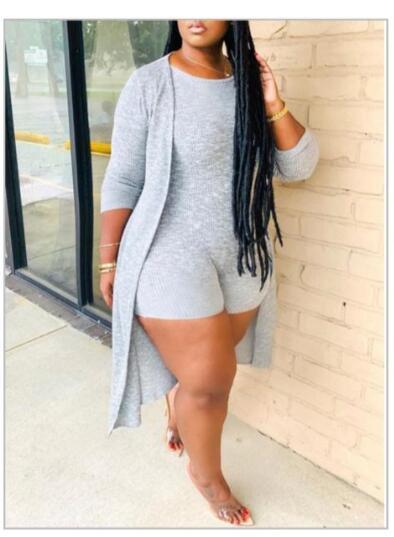 Long Sleeve Solid Color Two Piece Set