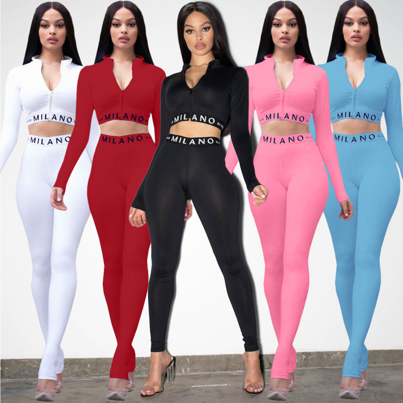 Sexy Solid Color Two Piece Set