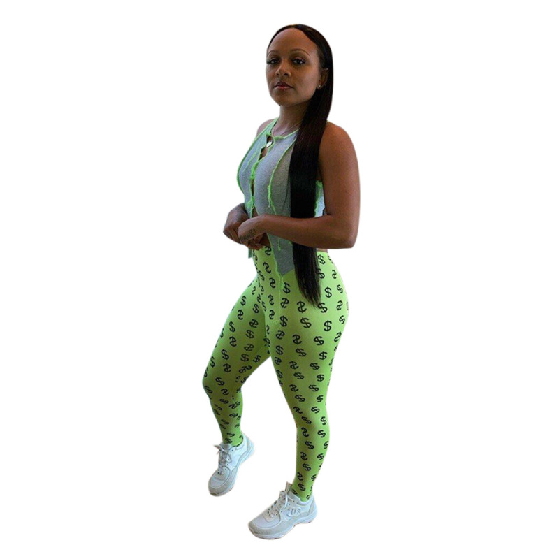 Casual Print Slim Pant