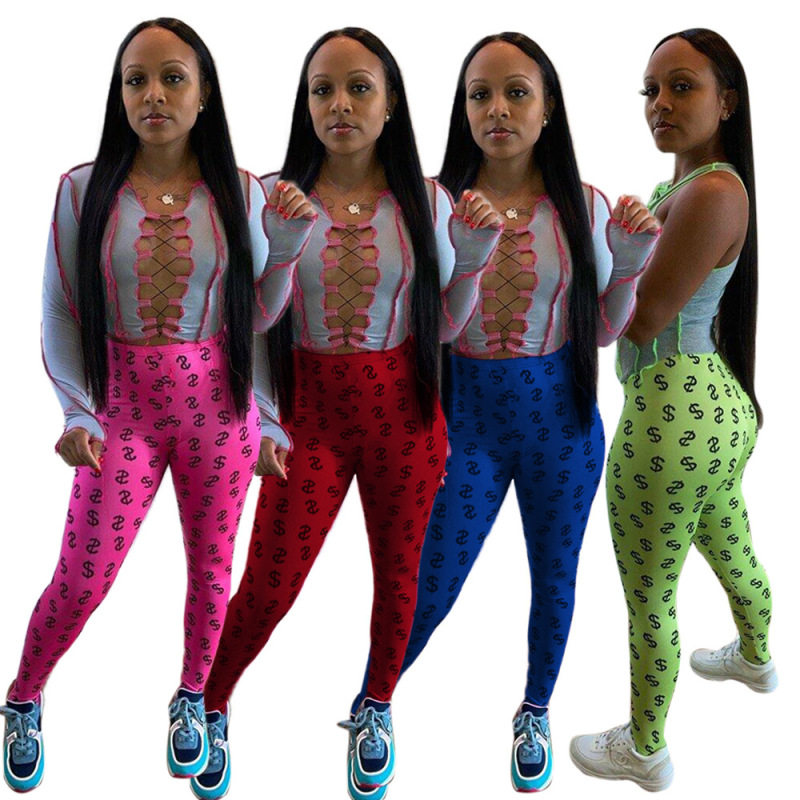 Casual Print Slim Pant