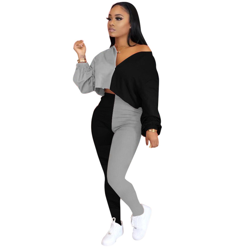 Colorblock Women Outdoor Two Piece Set