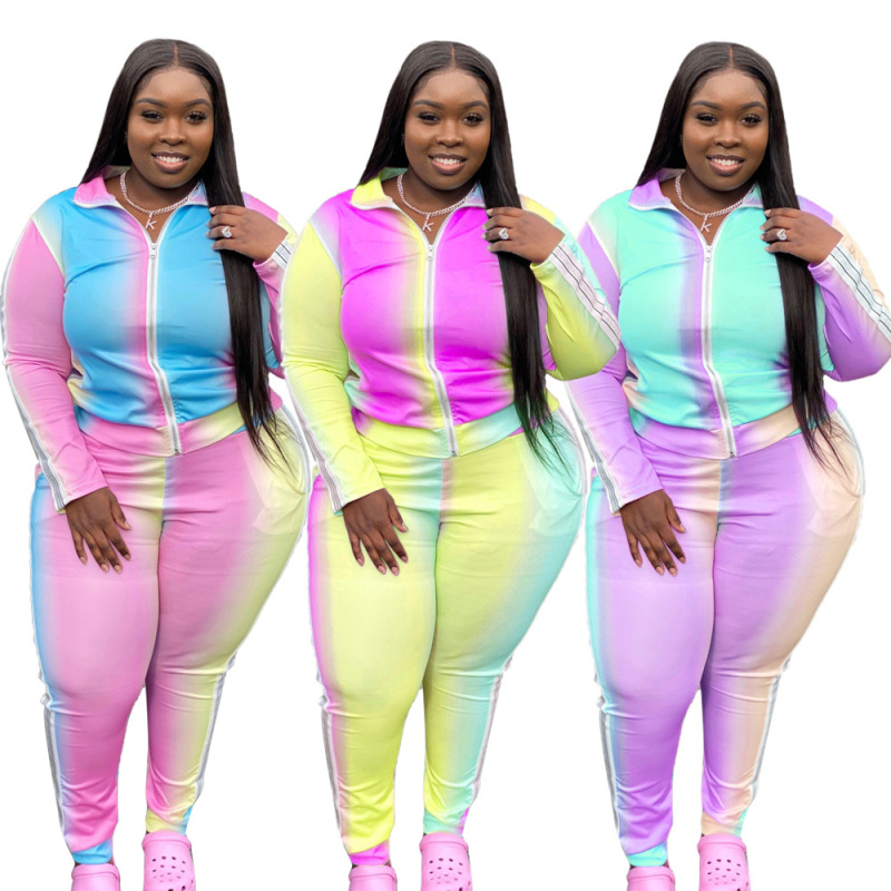 Plus Size Women Causal Sporty Leisure Set