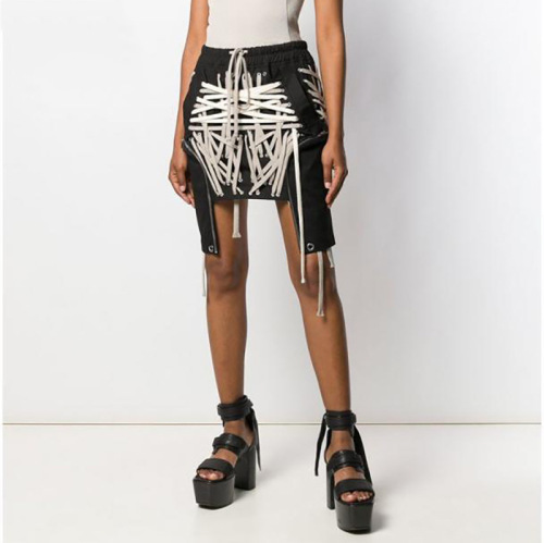 Multi-layer Drawstring Lace Skirt