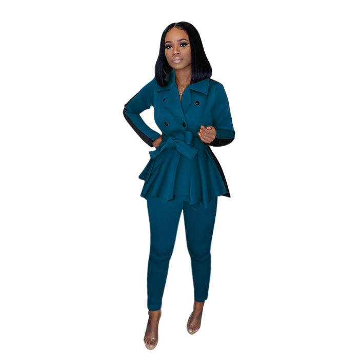 Solid Color Casual Thicken Two Piece Set