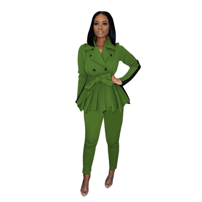 Solid Color Casual Thicken Two Piece Set