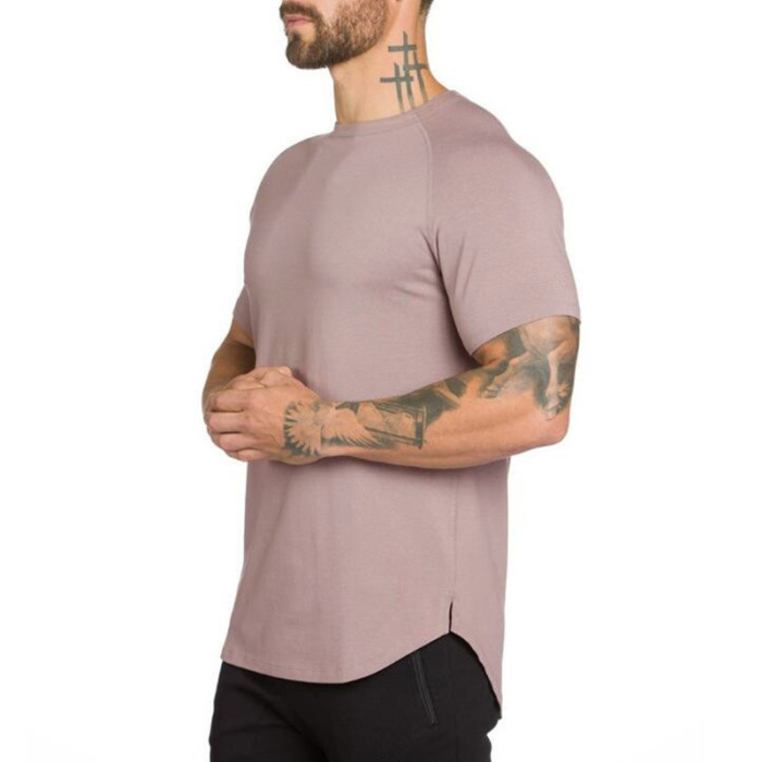 Solid Color Sporty Men's T-Shirt